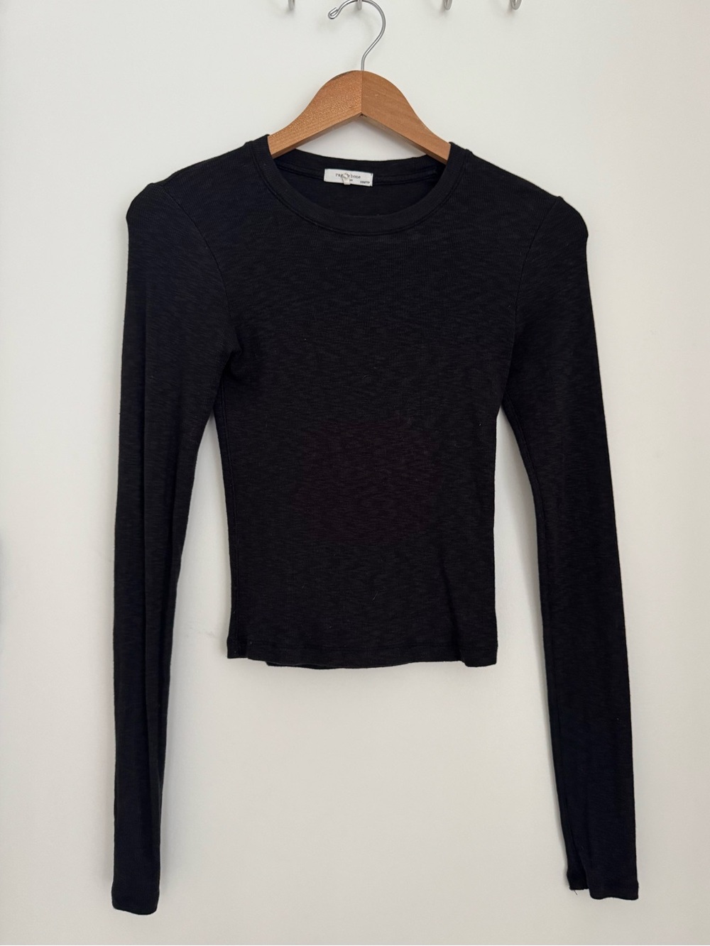 Rag & Bone Cropped L/S Ribbed Tee - Picture 4 of 5